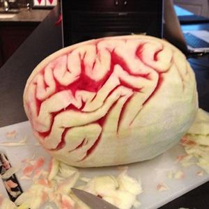 Cách làm dưa hấu halloween
