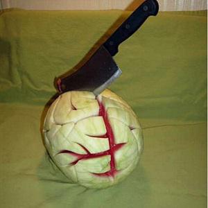 Cách làm dưa hấu halloween