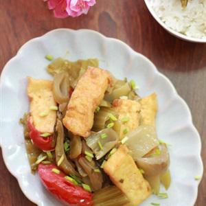 Cách làm dưa xào đậu hũ