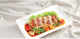 Đùi gà áp chảo xốt thơm