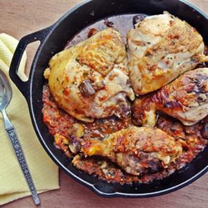 Cách làm đùi gà sốt nấm mỡ