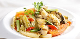 Ếch xào cải chua