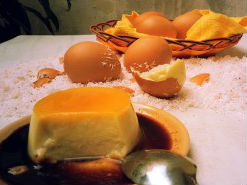 Flan sữa dừa