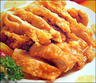 Gà chiên giòn sốt chanh