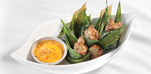 Gà chiên lá dứa