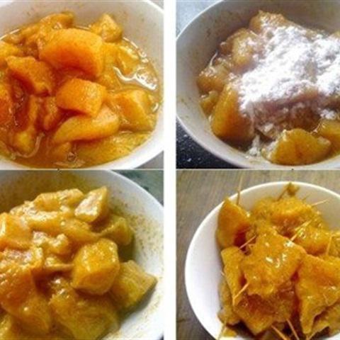 Cách làm gà chiên mè vị cà ri