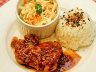 Gà chiên nước táo