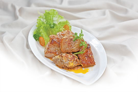 Gà chiên sa tế xốt mayonnaise