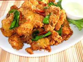 Gà chiên sốt sữa chua