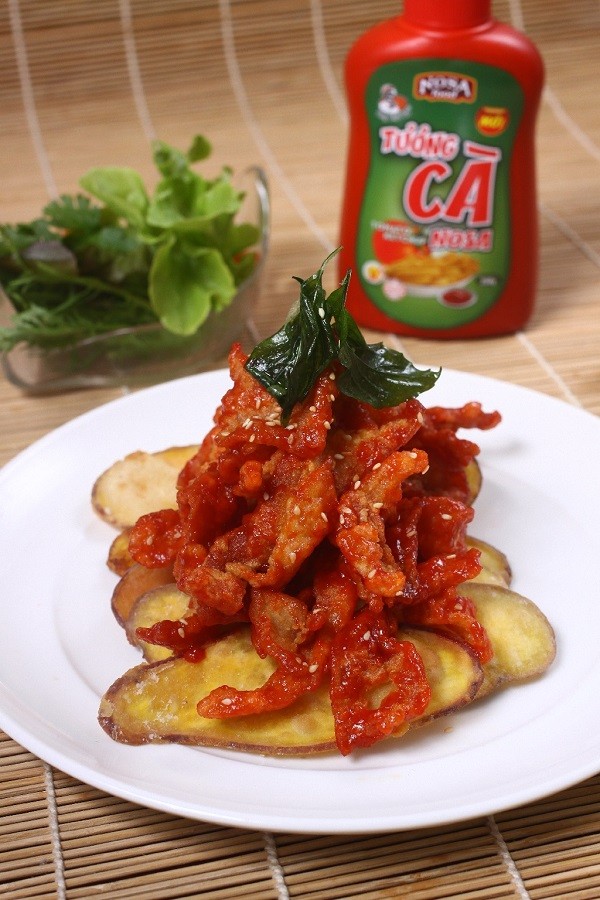 Gà chiên vị Hàn sốt tương cà