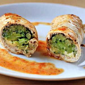 Cách làm gà cuộn bông cải xanh