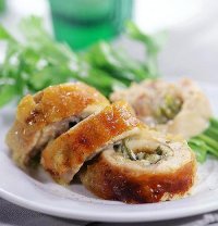 Gà cuộn phô mai nướng giấy bạc