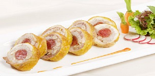 Gà cuộn xôi chiên