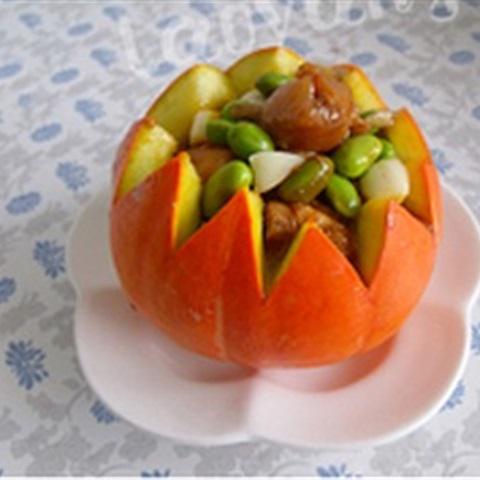 Cách làm gà hấp bí đỏ