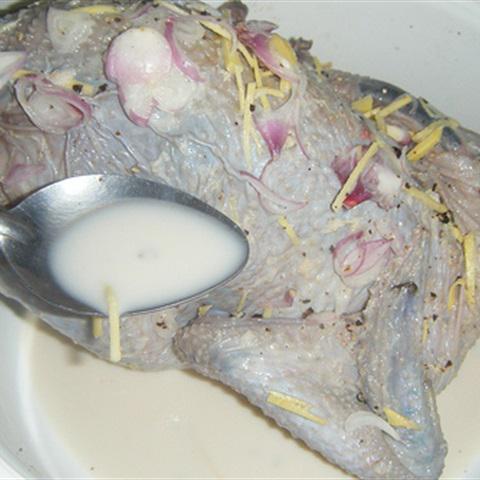 Cách làm gà hấp sữa