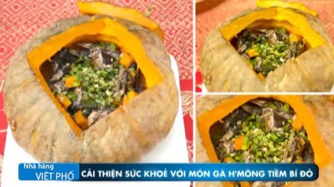 Gà H’mông tiềm bí đỏ