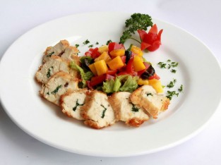 Gà nhồi bơ chiên xù