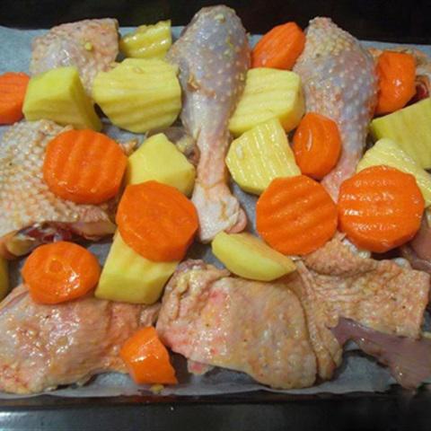 Cách làm gà nướng khoai tây