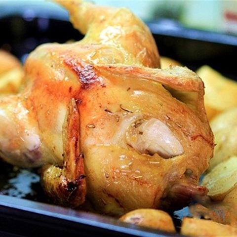 Cách làm gà nướng rau củ sốt kem