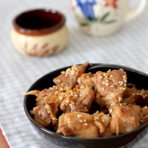 Cách làm gà om dầu mè