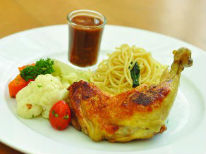 Gà quay sốt nấm bổ dưỡng