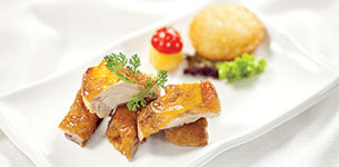 Gà quay xôi chiên phồng