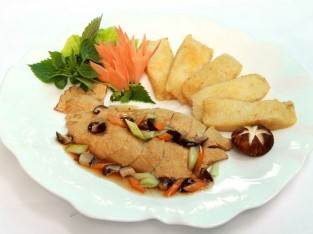 Gà quay xôi chiên