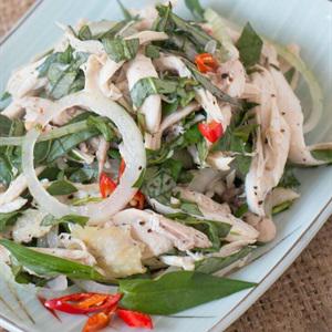 Cách làm gà trộn rau răm