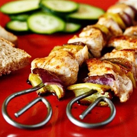 Cách làm gà xiên nướng kèm rau