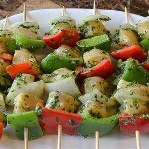 Cách làm gà xiên nướng rau củ