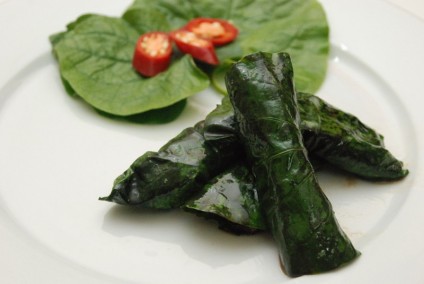 Gan heo cuốn lá lốt