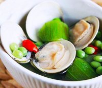 Giải nhiệt: Canh mướp nấu ngao