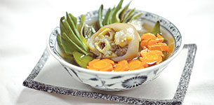 Giò heo hầm bông atiso