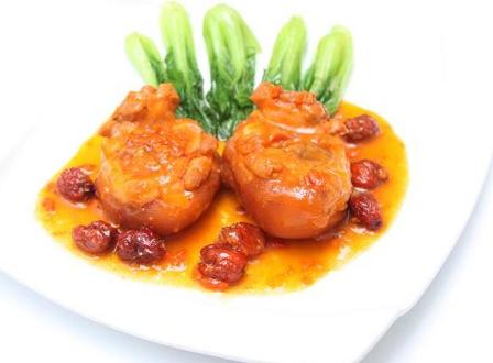 Giò heo hấp hồng xíu