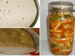 Giò lụa và kim chi