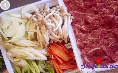 Giòn giòn nấm kim châm xào thịt bò