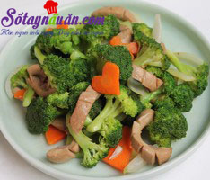 Giòn ngọt ngon cơm với bông cải xanh xào cật heo