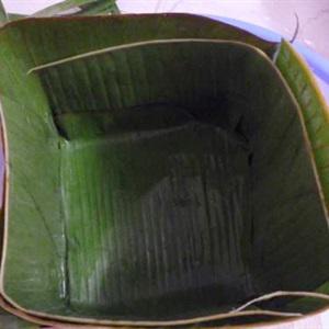 Cách gói bánh chưng bằng lá chuối