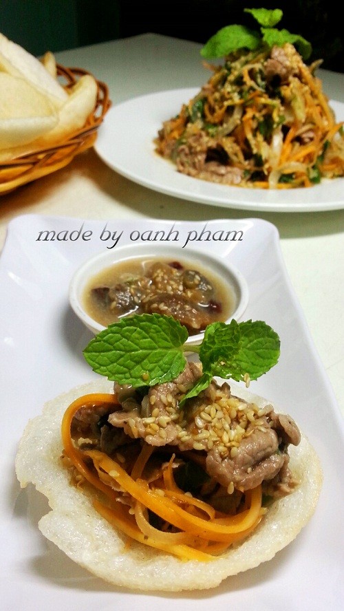 Gỏi bò tái me mát lạnh