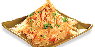 Gỏi bưởi bắp cải gà xé