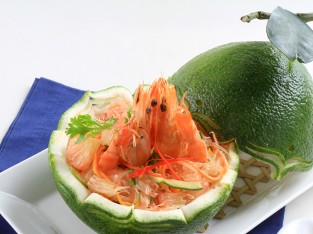 Gỏi bưởi tôm sú cho ngày Xuân