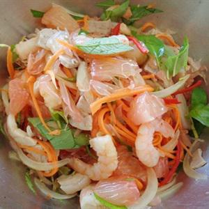 Cách làm gỏi bưởi tôm