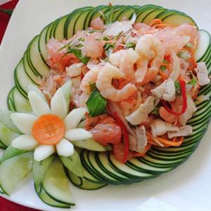 Cách làm gỏi bưởi tôm
