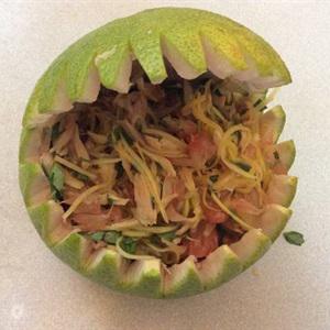 Cách làm gỏi bưởi trộn thịt gà