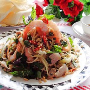 Cách làm gỏi đu đủ tôm thịt
