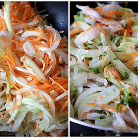 Cách làm gỏi gà bắp cải