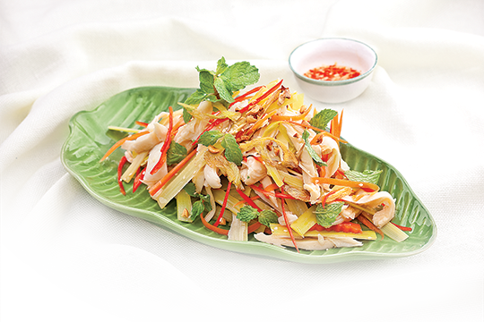 Gỏi hoa chuối thịt gà