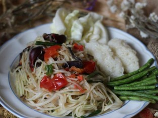 Gỏi Lào đu đủ ba khía