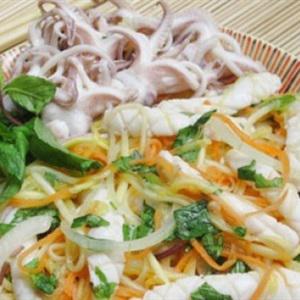 Cách làm gỏi mực xoài xanh