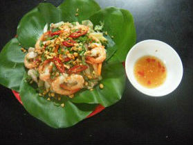 Gỏi ngó lục bình rau củ